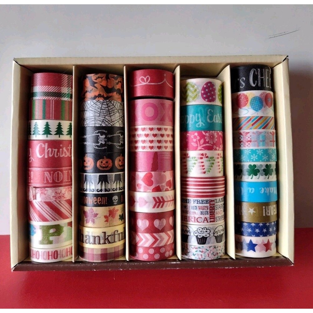 Recollections Crafting Tape Washi Holidays 45 - 5 Yd Rolls